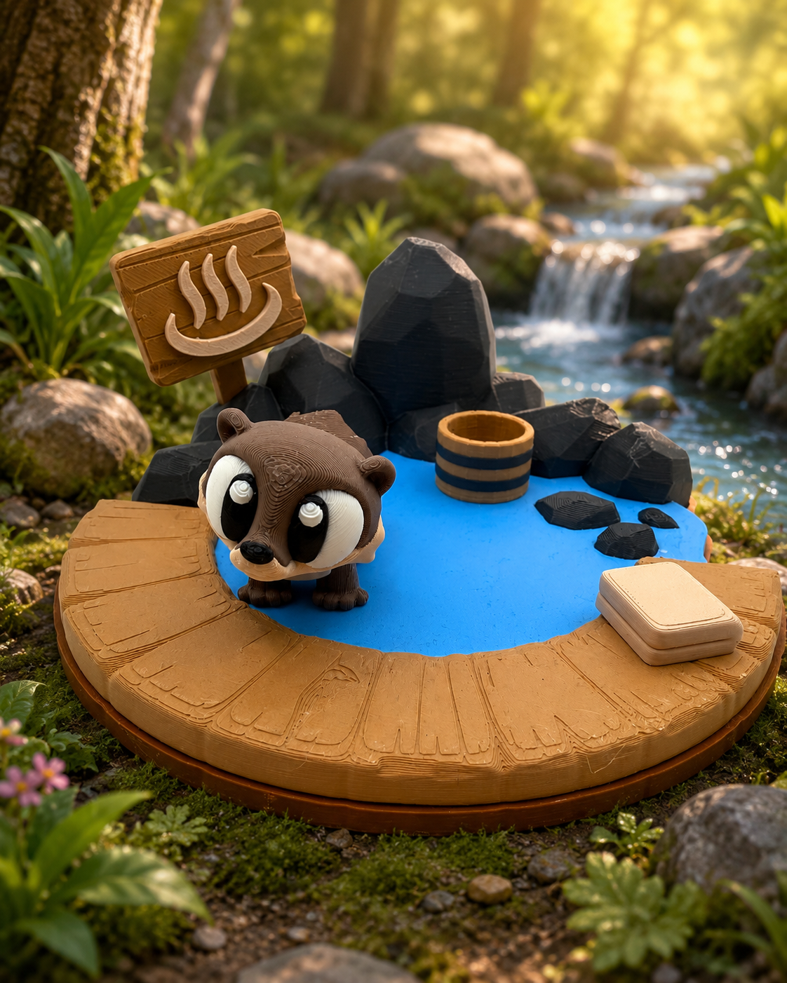 3D Printed Otter Animal Playset Articulated