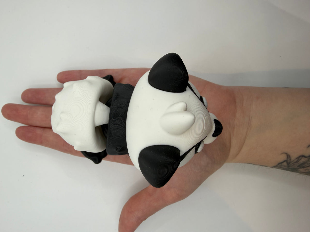 3D Printed Panda Palm Pet Desk Buddy Articulated Medium Size