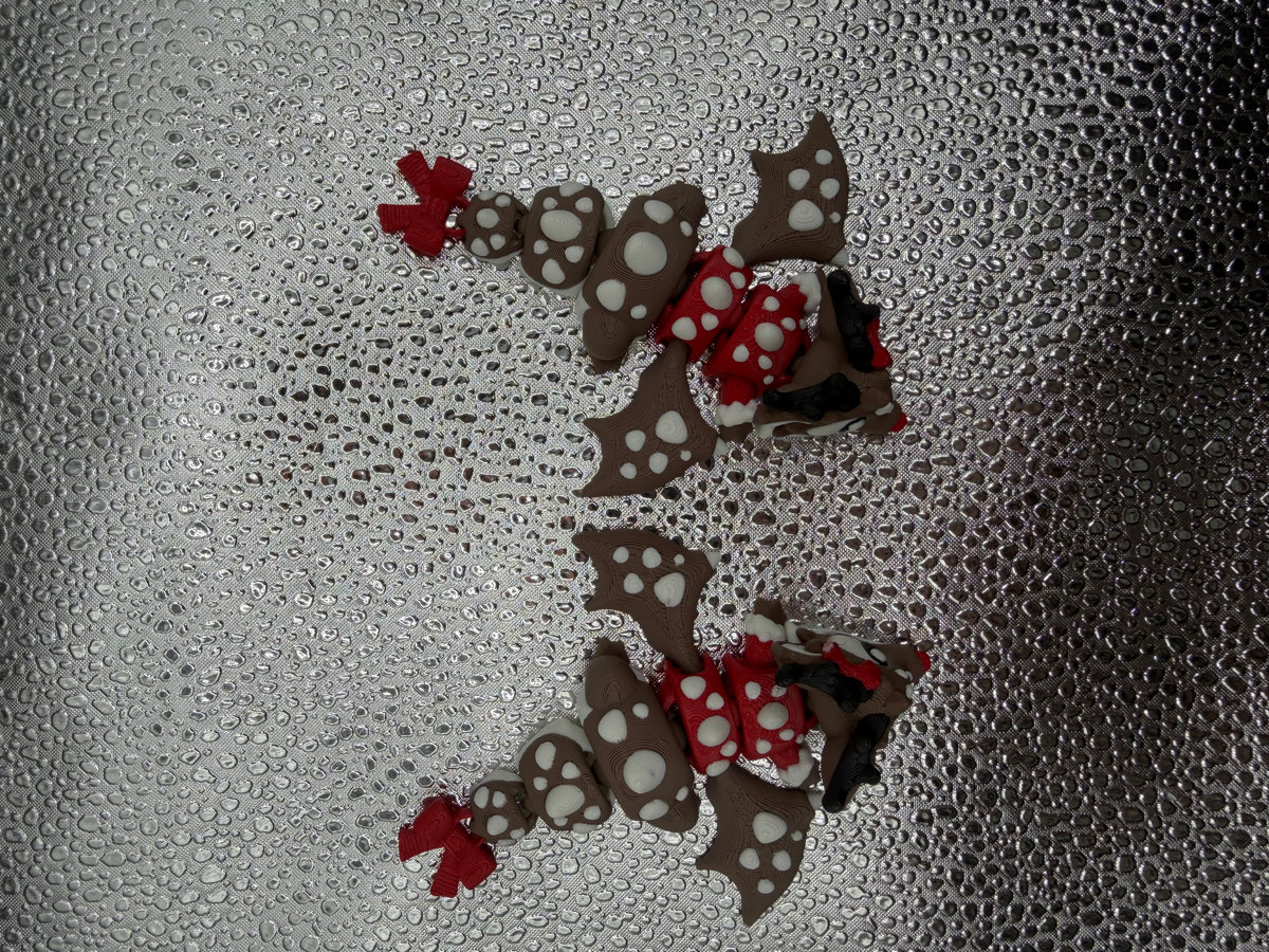 3D Printed Christmas Reindeer Dragon Articulated