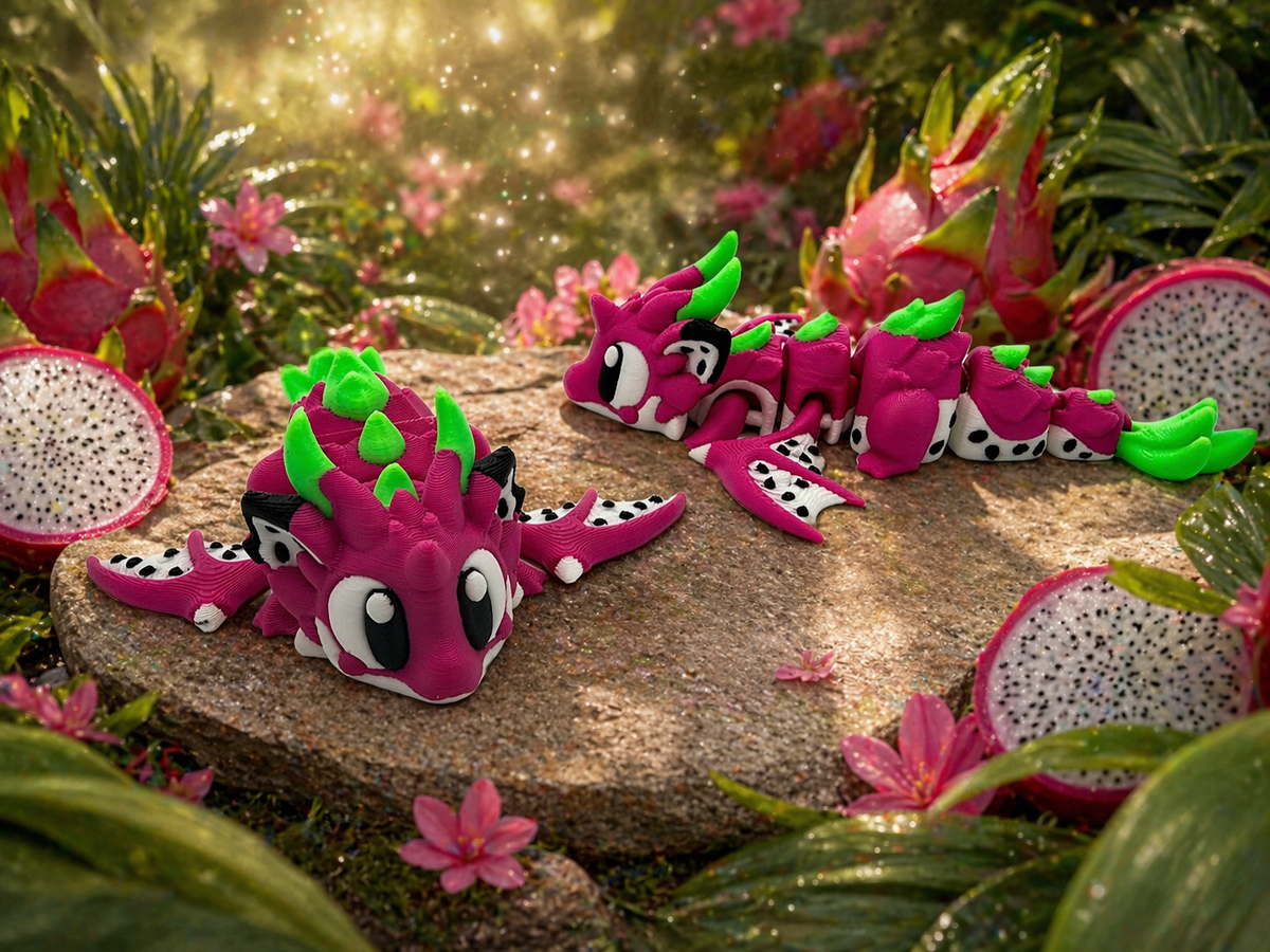 3D Printed Dragon Fruit Dragon Articulated