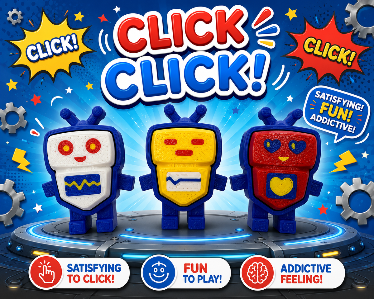 3D Printed Clicker Robot set of 3