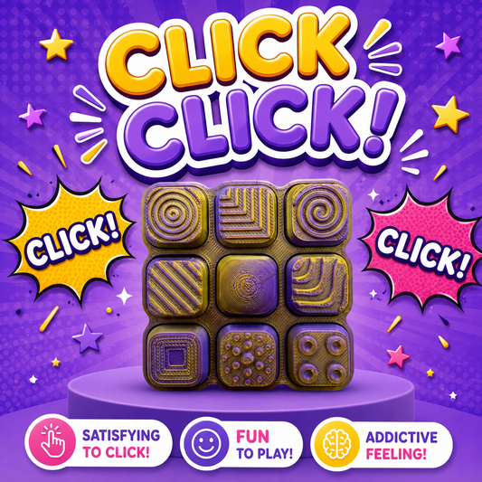 3D Printed Square with 9 Clickers