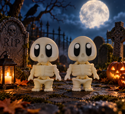 3D Printed Skeleton Glow in the Dark Palm Pet Desk Buddy Articulated Flexi Fidget