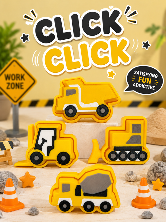 3D Printed Construction Set of 4 Clickers