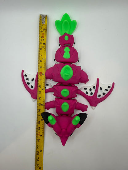 3D Printed Dragonfruit Dragon Articulated Medium Size