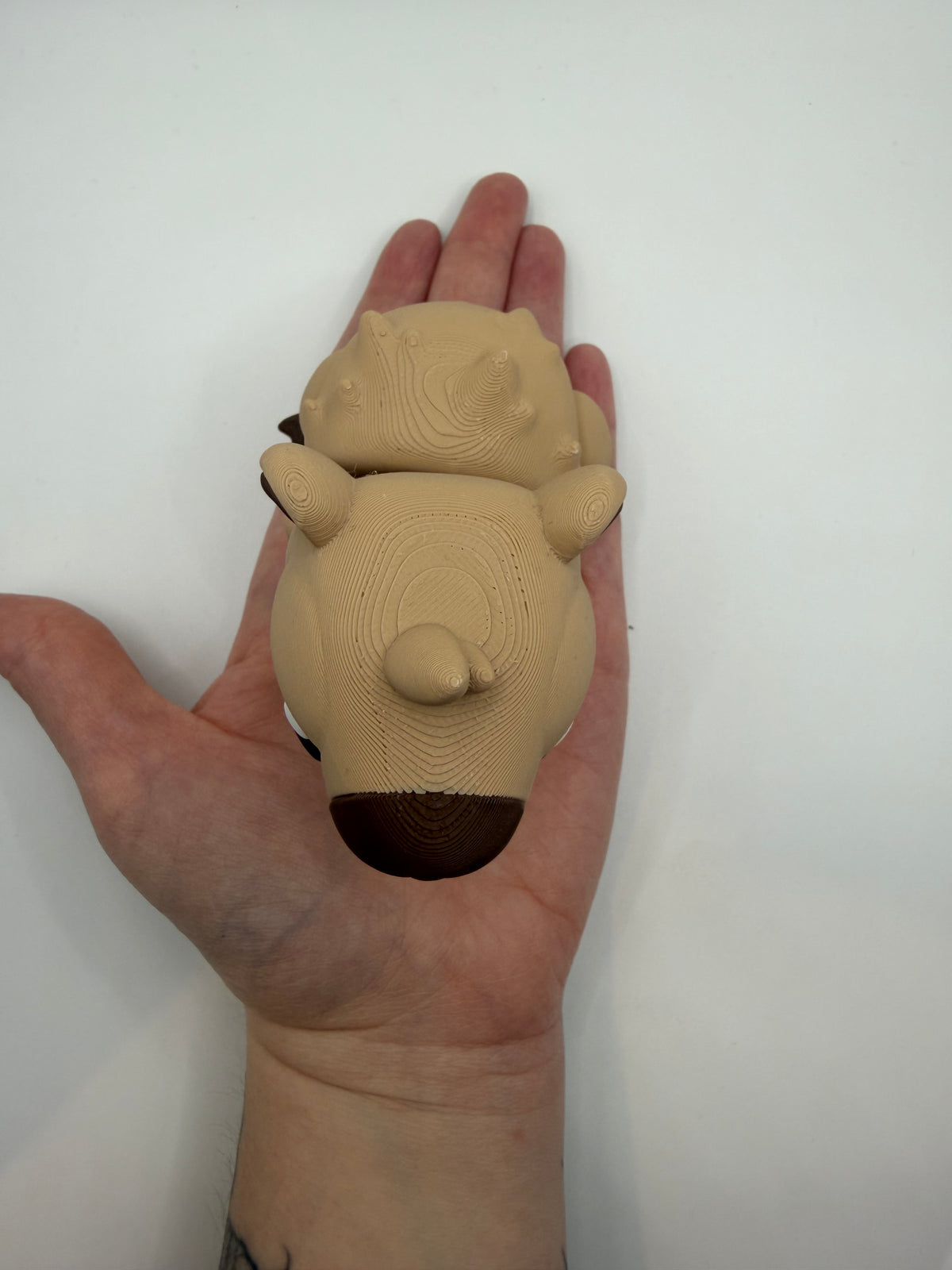 3D Printed Capybara Palm Pet Desk Buddy Articulated Medium Size