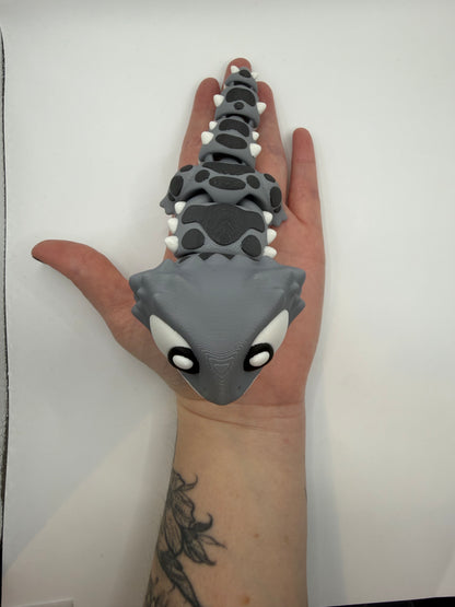 3D Printed Bearded Dragon Palm Pet Desk Buddy Articulated Medium Size