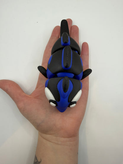 3D Printed Blue Tang Fish Palm Pet Desk Buddy Articulated Medium Size