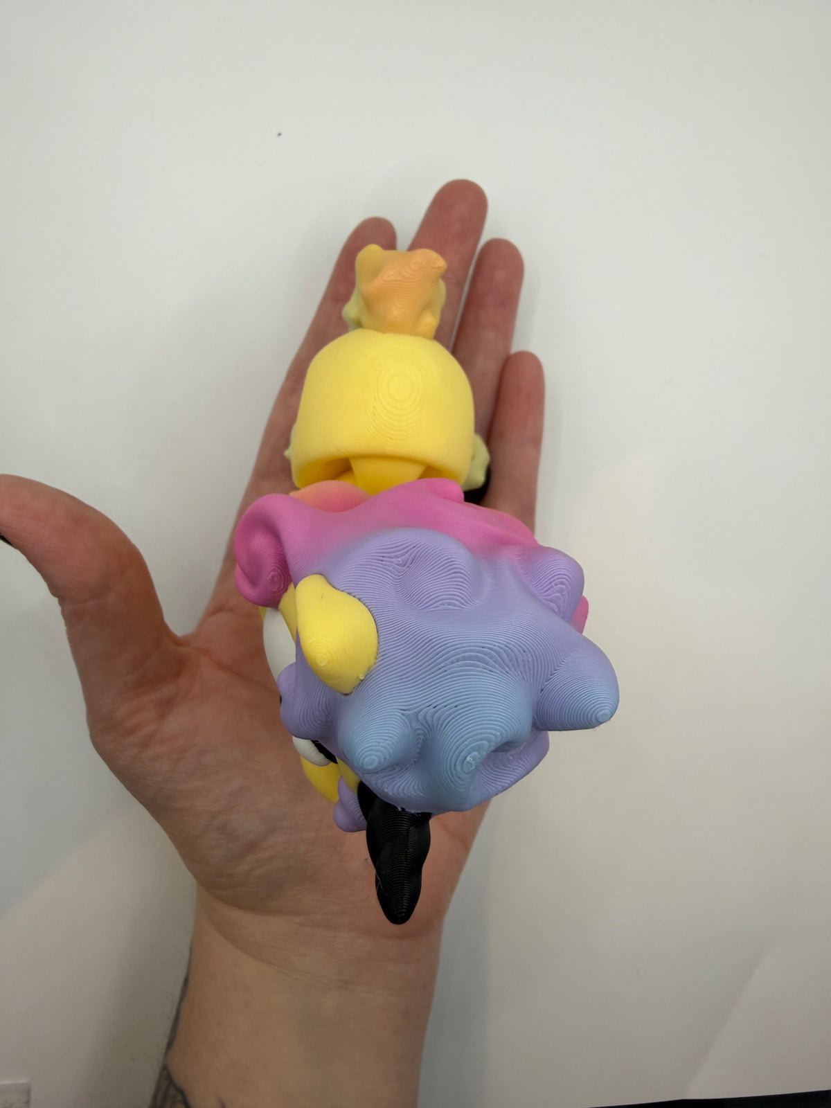 3D Printed Unicorns Palm Pet Desk Buddy Articulated Medium Size