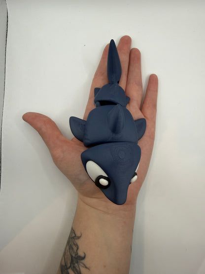 3D Printed Sharks Palm Pet Desk Buddy Articulated Medium Size