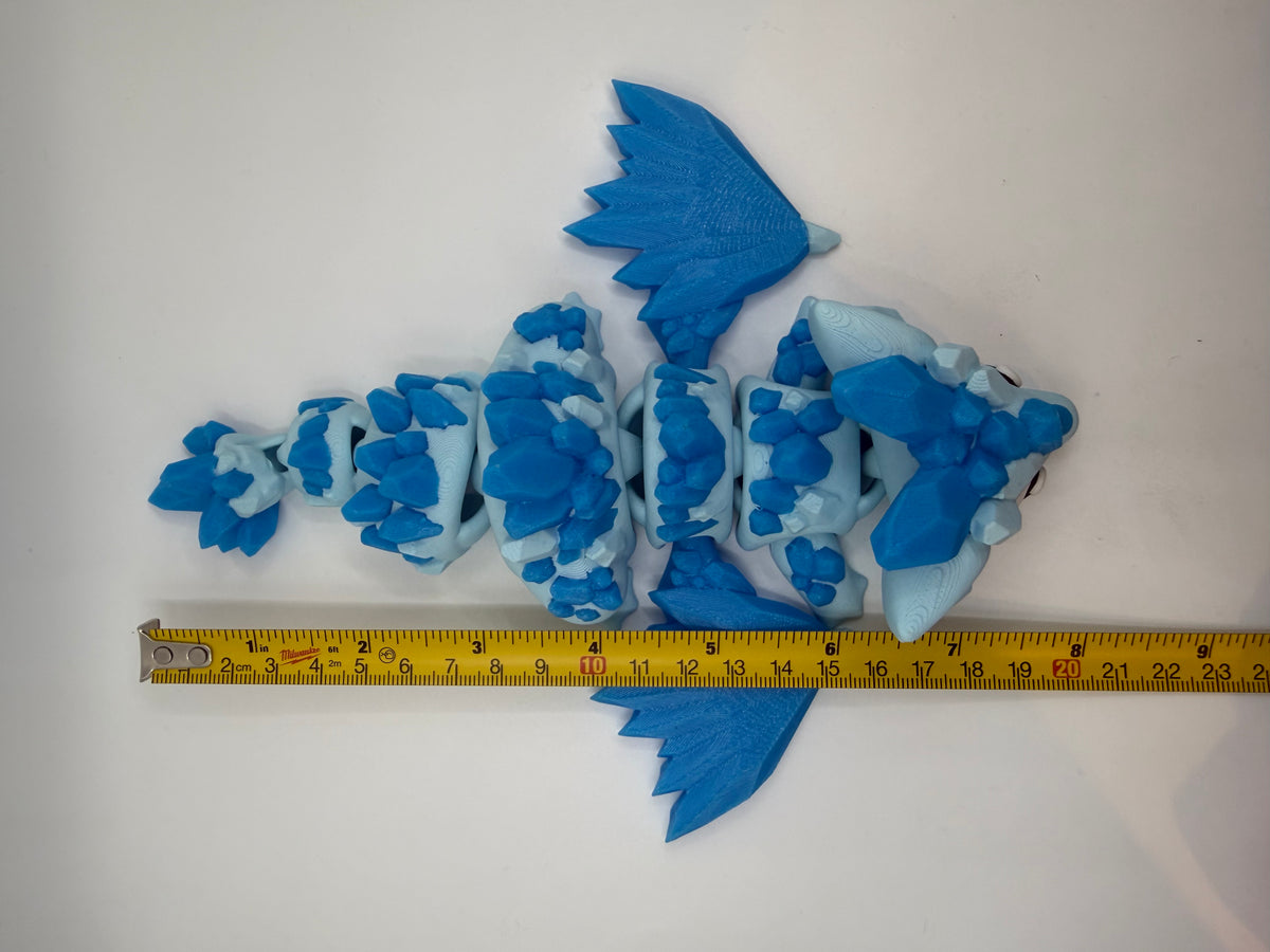 3D Printed Crystal Dragon Articulated Medium Size