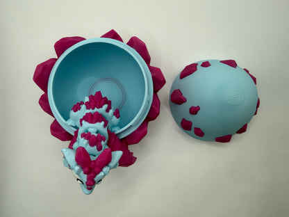 3D Printed Crystal Dragon & Egg Set Articulated