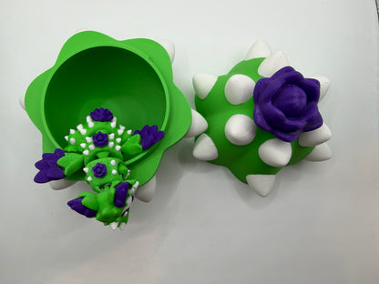 3D Printed Cactus Dragon & Egg Set Articulated