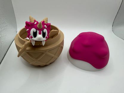 3D Printed Sugar Rush Dragon & Egg Set Articulated