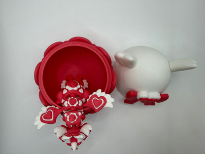 3D Printed Heartseeker Dragon & Egg Set Articulated