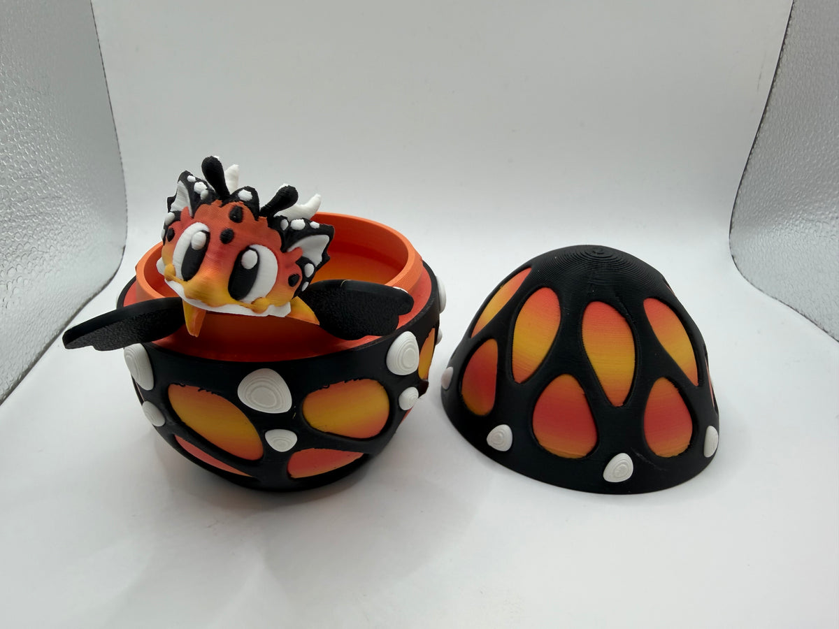 3D Printed Butterfly Dragon & Egg Set Articulated