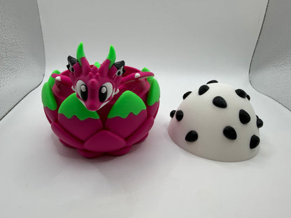 3D Printed Dragon fruit Dragon & Egg Set Articulated