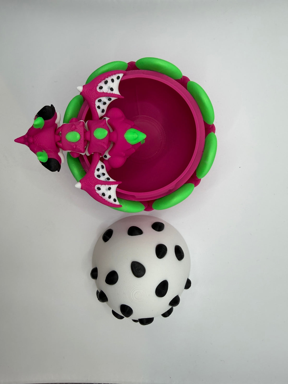 3D Printed Dragon fruit Dragon & Egg Set Articulated