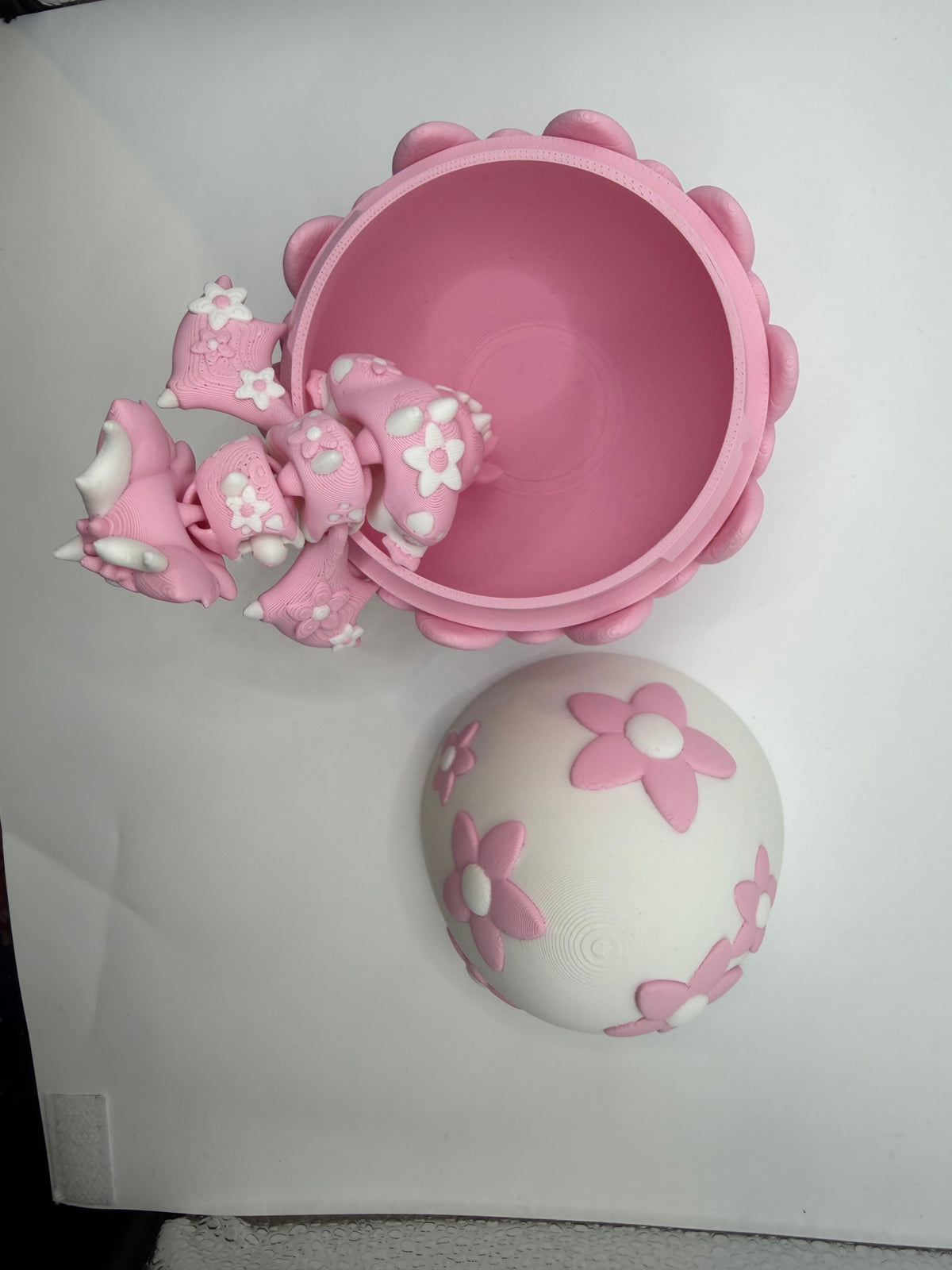 3D Printed Cherry Blossom Dragon & Egg Set Articulated