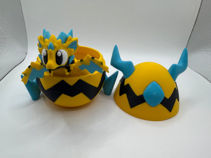 3D Printed Voltage Dragon & Egg Set Articulated
