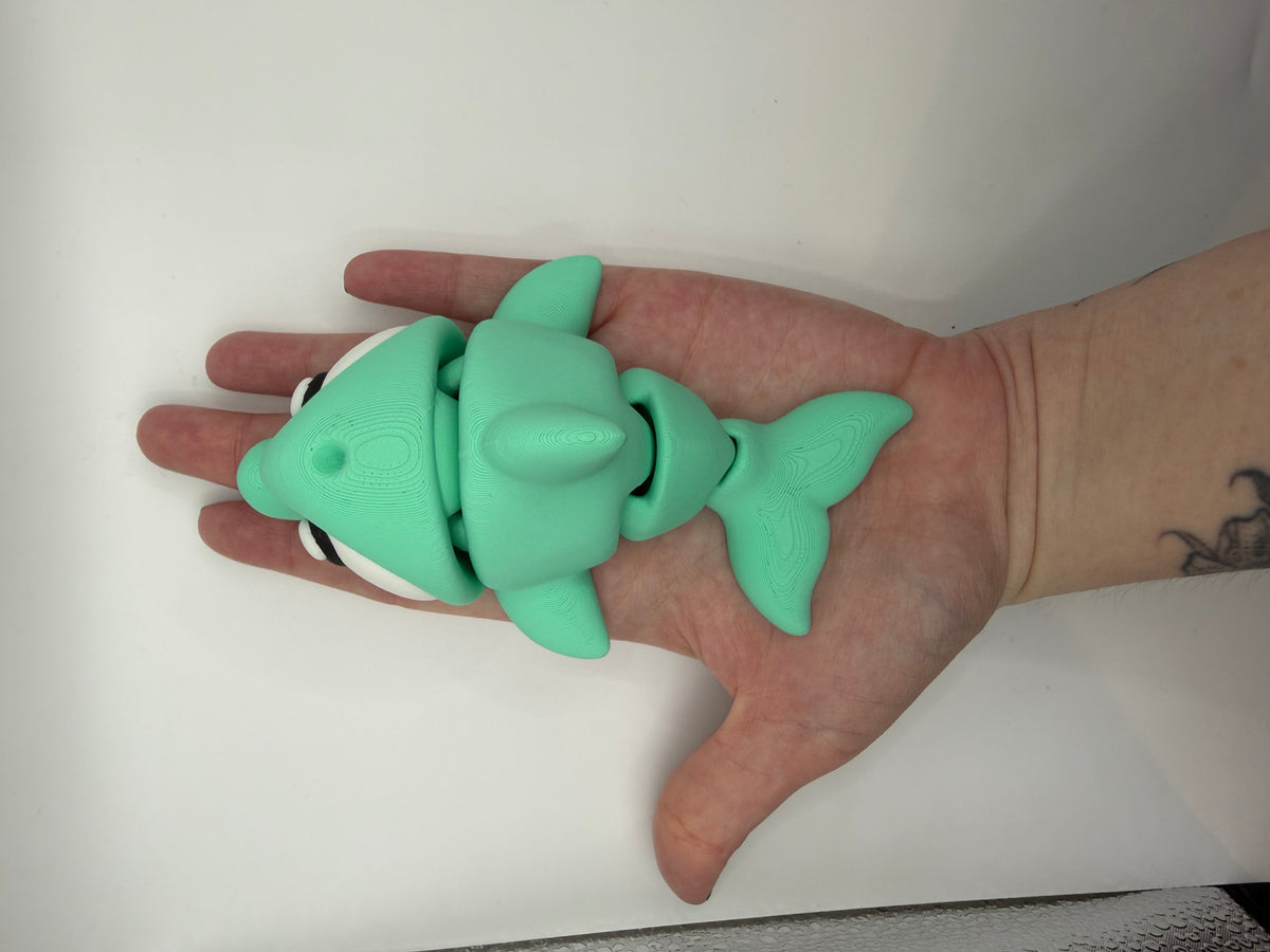 3D Printed Dolphin Palm Pet Desk Buddy Articulated Medium Size