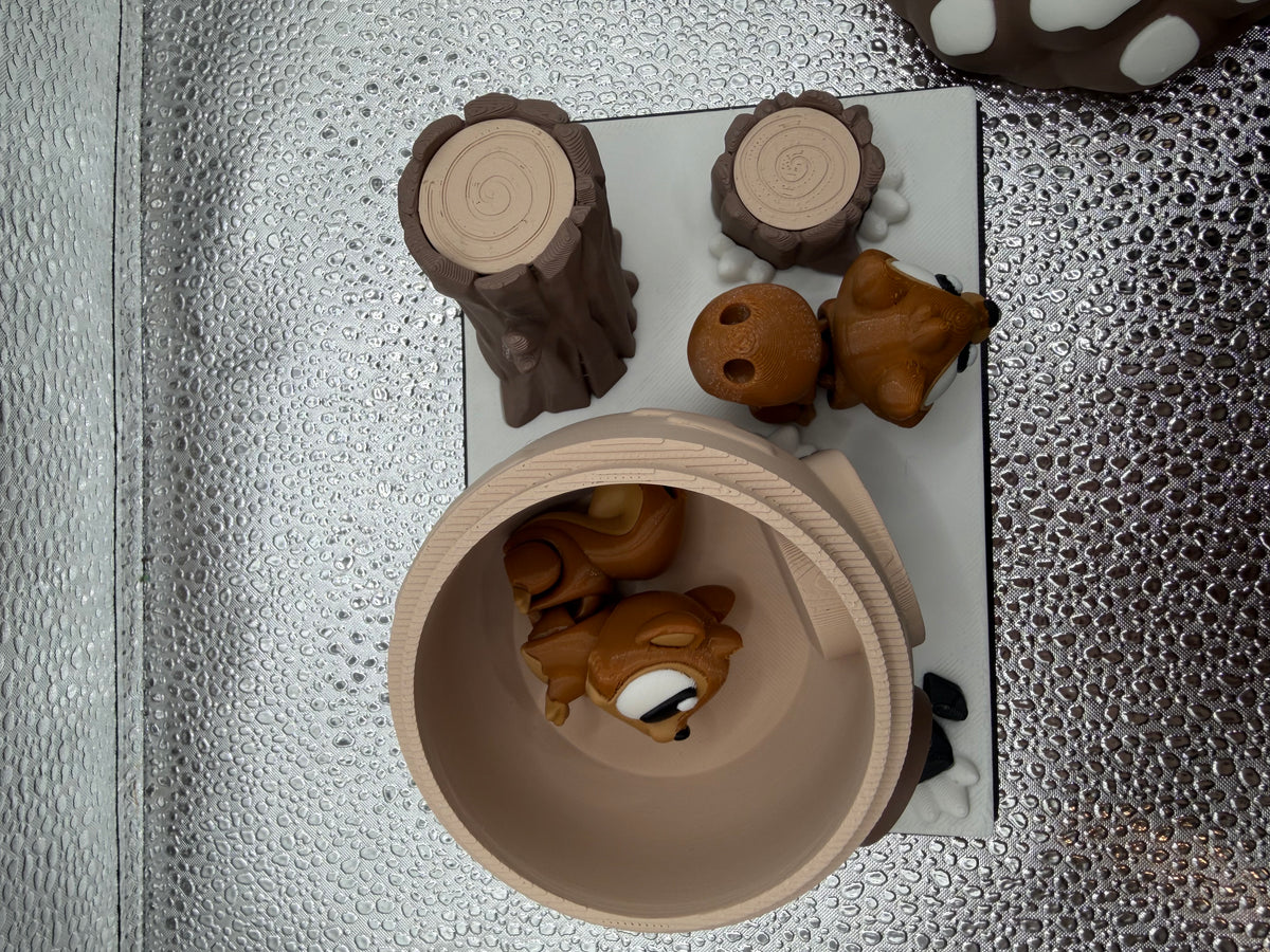 3D Printed Squirrel Animal Playset Articulated
