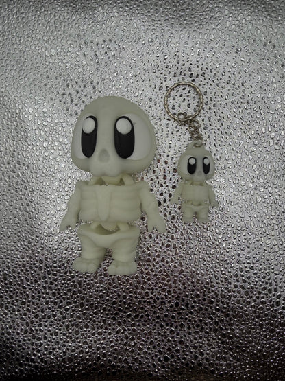 3D Printed Skeleton Glow in the Dark Palm Pet Desk Buddy Articulated Flexi Fidget