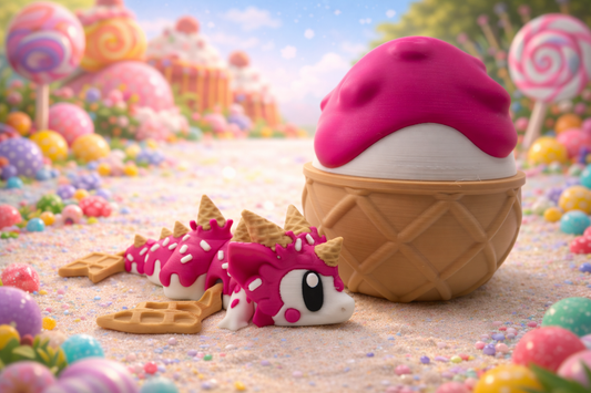 3D Printed Sugar Rush Dragon & Egg Set Articulated