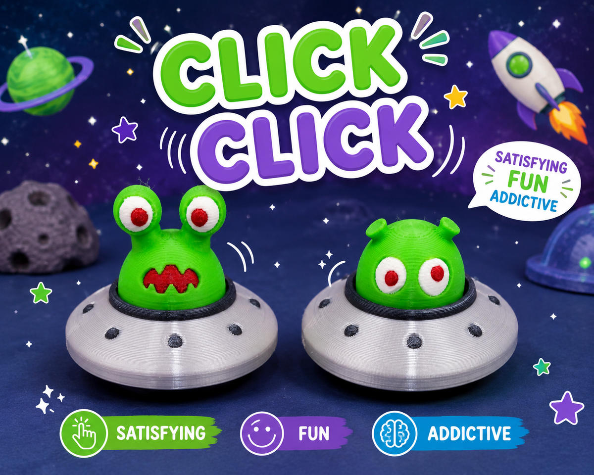 3D Printed Aliens Set of 2 Clickers