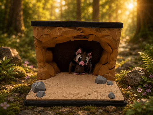 3D Printed Bats Animal Playset Articulated
