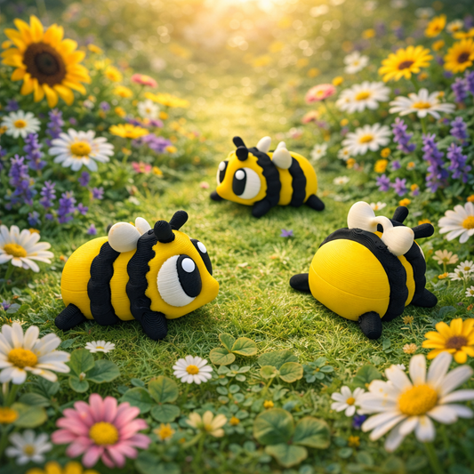 3D Printed Bees Articulated Keyring