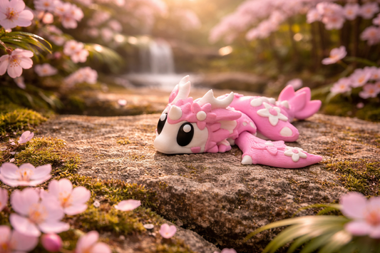 3D Printed Cherry Blossom Dragon Articulated