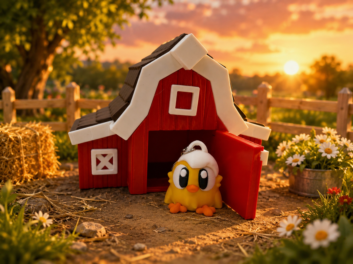 3D Printed Chicken Animal Playset Articulated