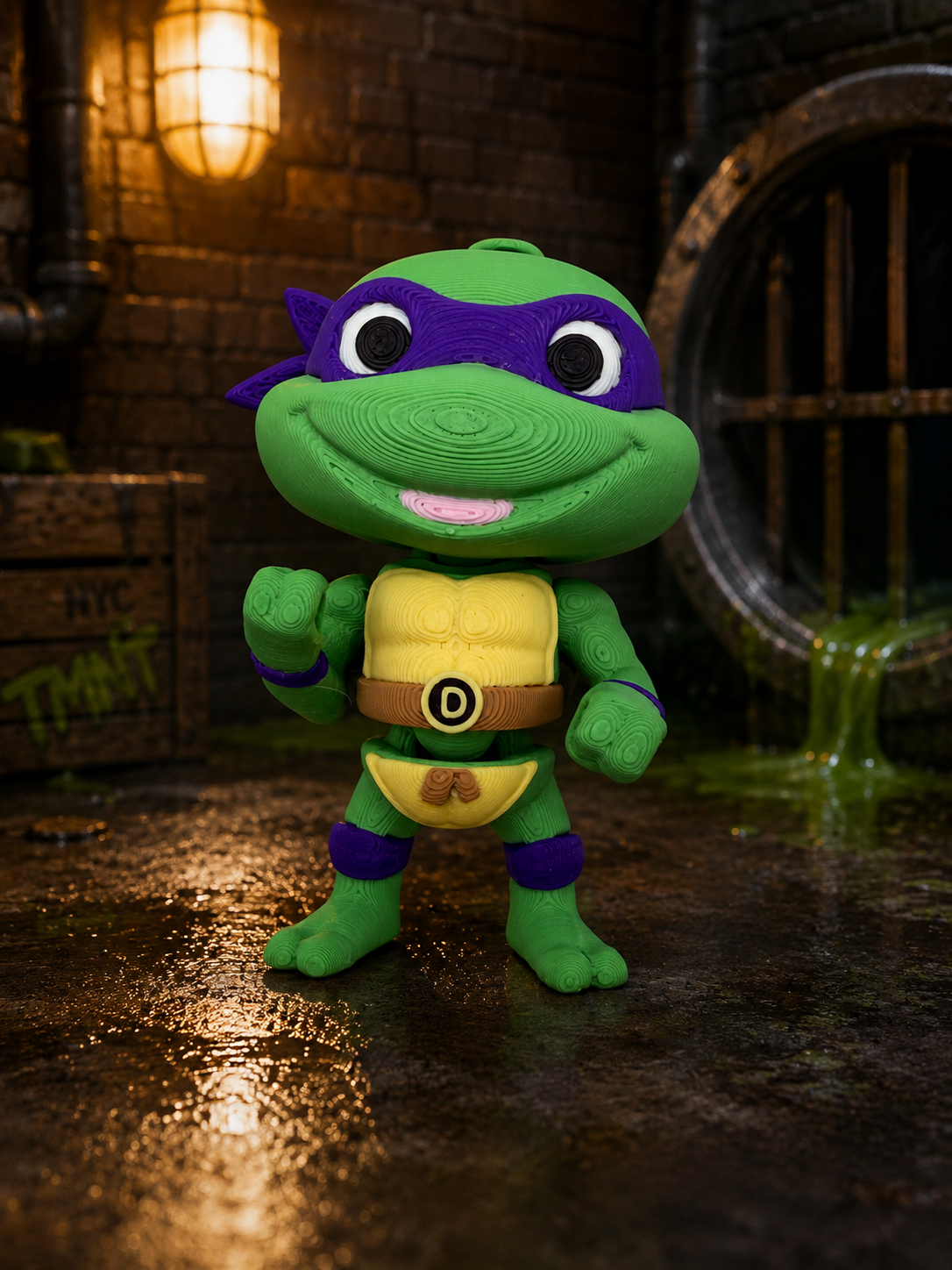 TMNT Inspired 3D Printed Articulated Keyring | Backpack & School Bag Charm Teenage Mutant Ninja Turtles