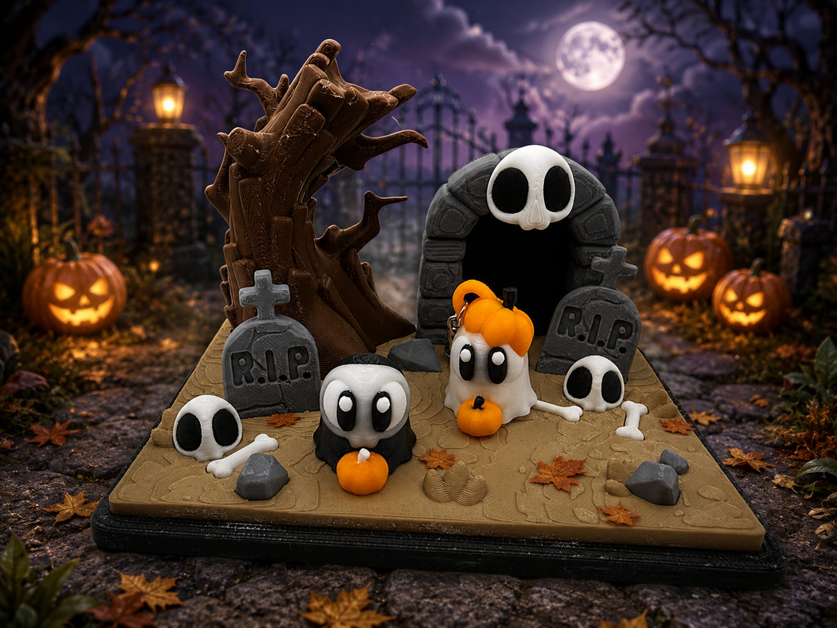 3D Printed Ghosts Animal Playset Articulated