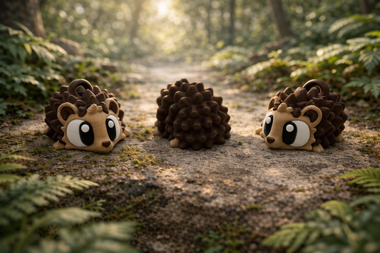 3D Printed Hedgehogs Articulated Keyring