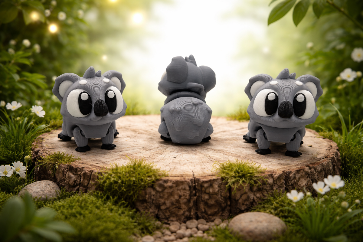 3D Printed Koala Articulated Keyring