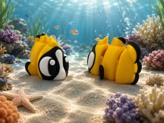 3D Printed Butterfly Fish Palm Pet Desk Buddy Articulated Medium Size