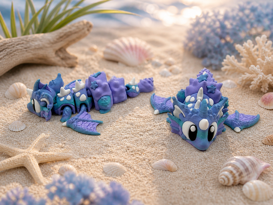 3D Printed Seashell Dragon Articulated