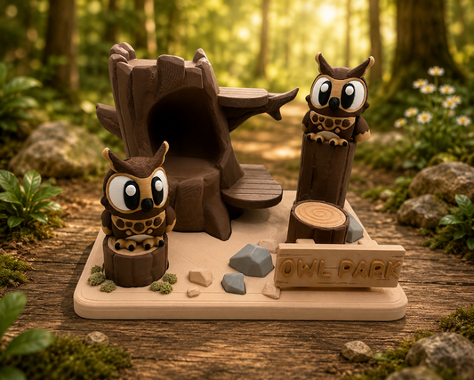 3D Printed Owl Animal Playset Articulated