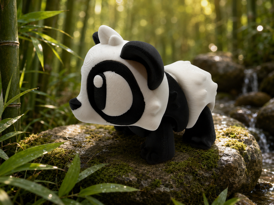 3D Printed Panda Palm Pet Desk Buddy Articulated Medium Size