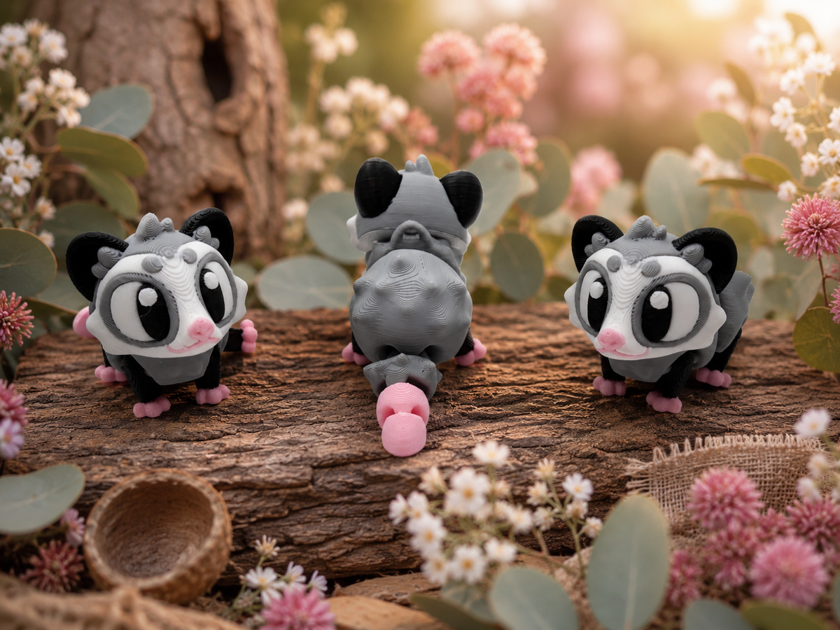 Articulated 3D Printed Possum Keyring