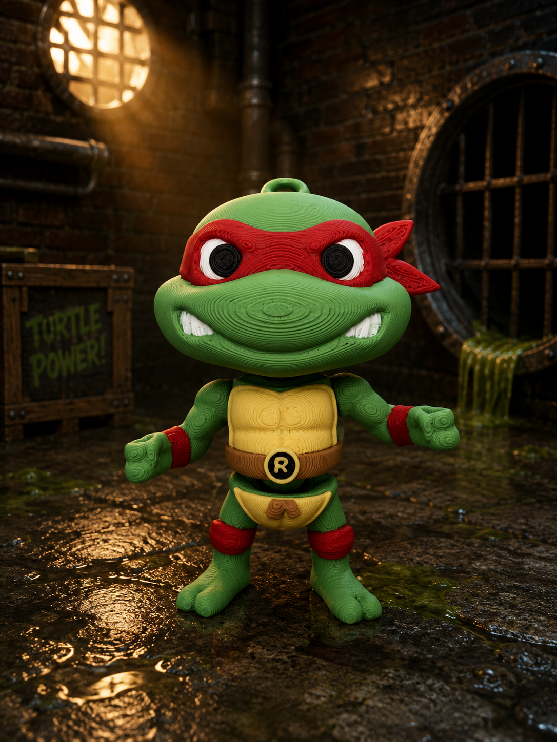 TMNT Inspired 3D Printed Articulated Keyring | Backpack & School Bag Charm Teenage Mutant Ninja Turtles