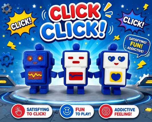 3D Printed Robot Set of 3 Clickers