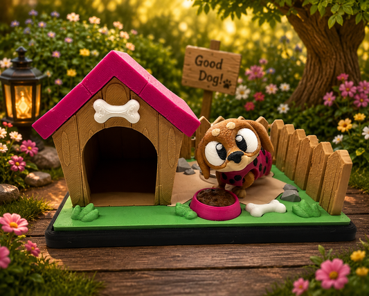 3D Printed Sausage Dog Animal Playset Articulated