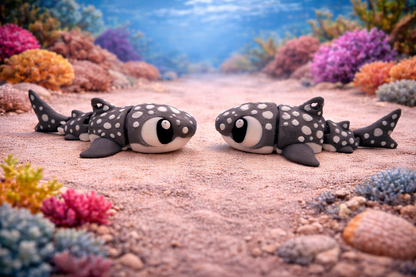 3D Printed Spotted Whale Sharks Articulated Keyring