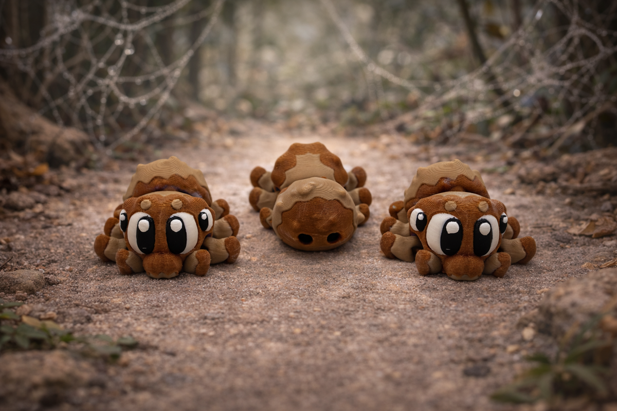 3D Printed Jumping Spider Articulated Keyring