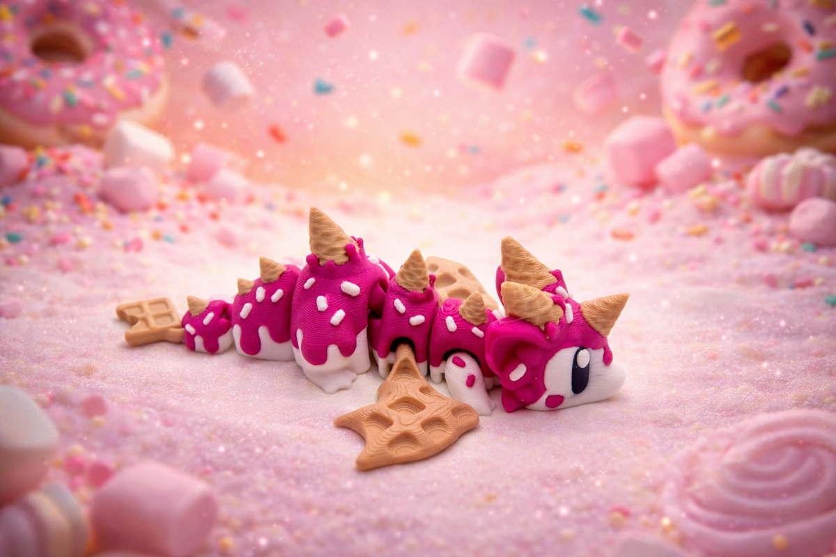 3D Printed Sugar Rush Dragon Articulated