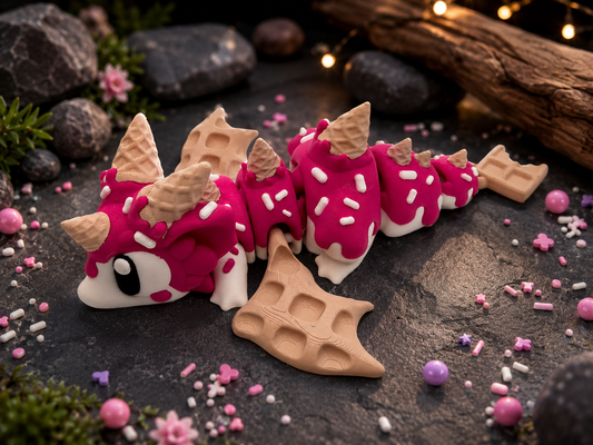 3D Printed Sugar Rush Dragon Articulated Medium Size