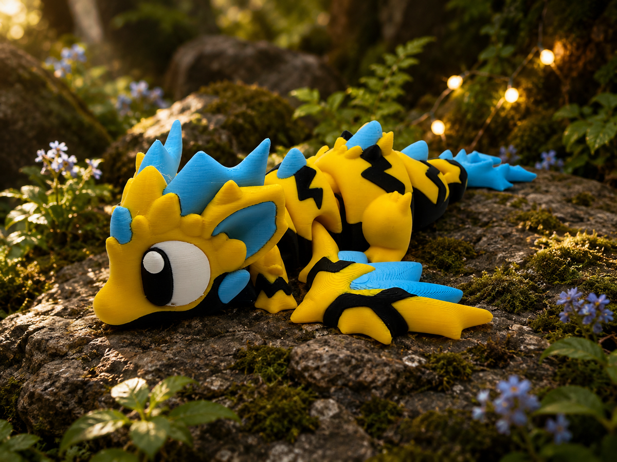 3D Printed Voltage Dragon Articulated Medium Size
